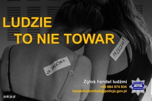 ulotka z napisem ludzie to nie towar