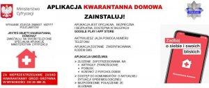 Wołowscy policjanci kontrolują osoby poddane kwarantannie i przypominają o aplikacji  „Kwarantanna domowa”