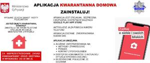 ulotka dotycząca aplikacji kwarantanna domowa