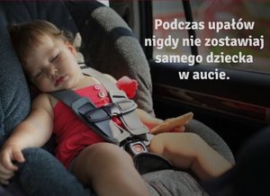 Nie zostawiaj dziecka w nagrzanym aucie, pamiętaj też o zwierzętach