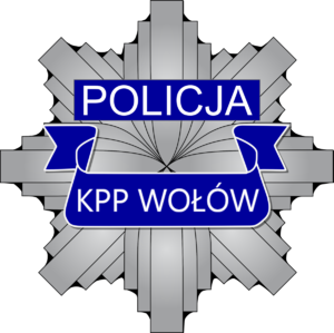 Gwiazda z napisem Policja KPP Wołów